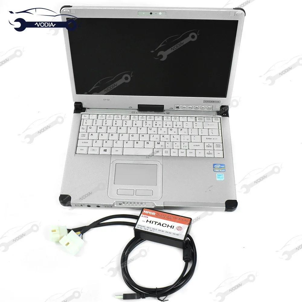 For Hitachi Construction Excavator Diagnostic Scanner Communication Adapter Group Truck Diagnostic Tool and CFC2laptop