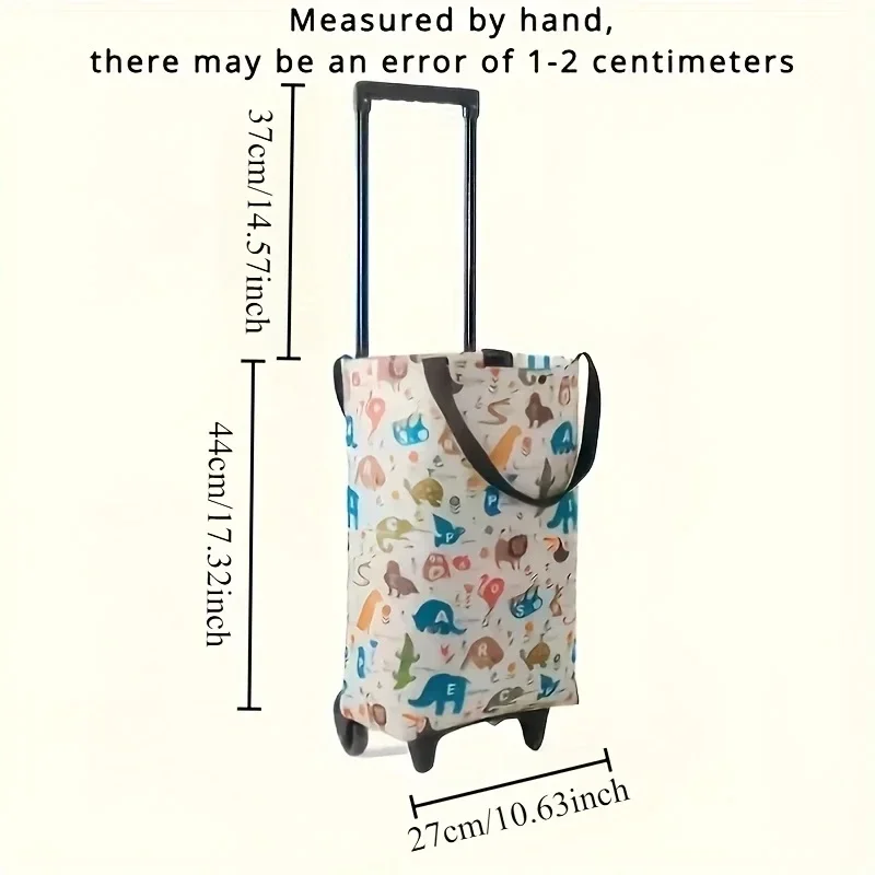 Faltbarer Einkaufswagen aus Oxford-Gewebe, hochwertige Handtasche mit großem Fassungsvermögen – für Outdoor, Gewerbe, Lebensmittel und Lieferungen. – Detail 2