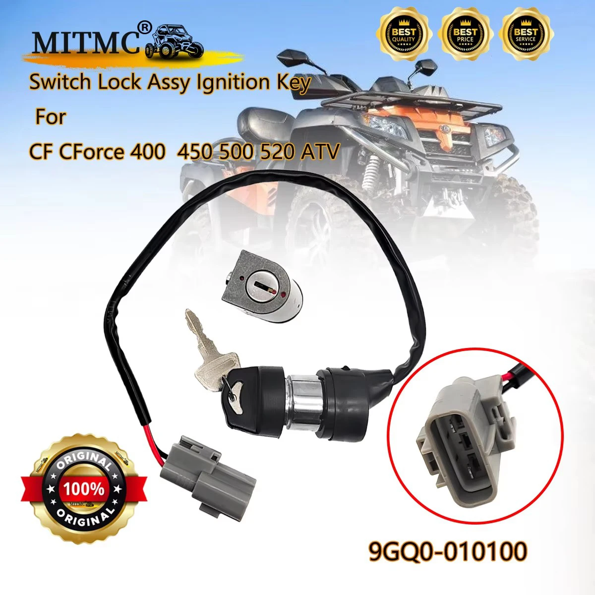 Original Switch Lock Assy Ignition Key For CF CForce 400ATR 400AU-B L 500AU-7S 7L 500ATR 450S 450L 520L 520S  ATV 9GQ0-010100