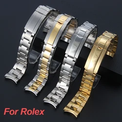 Bracelet for Oyster Stainless Steel Watch Band for Rolex SUBMARINER DAYTONA GMT Men Business Watch Bracelet 20 21mm Metal Strap