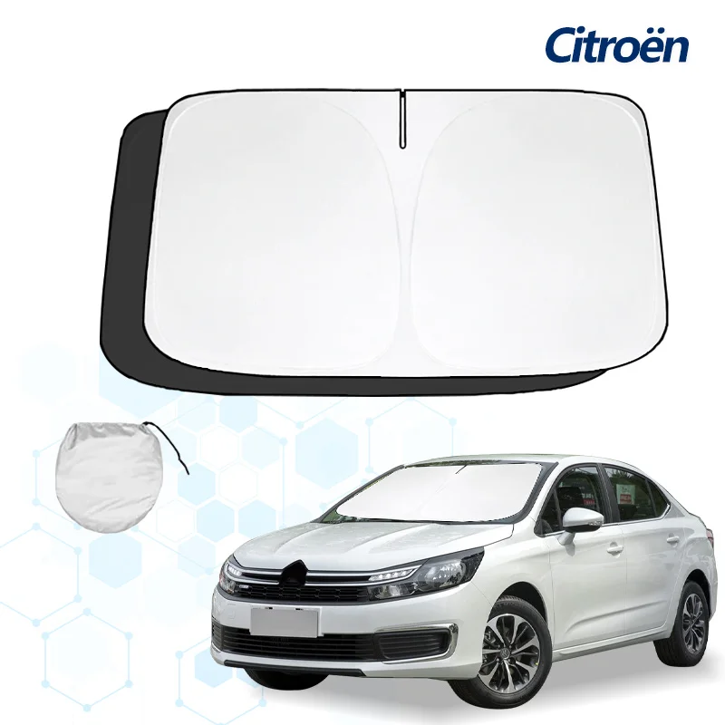 

Солнцезащитный козырек на лобовое стекло для Citroen C4L, защита от солнца, складные блоки, УФ-лучи, сохраняет автомобильный охладитель