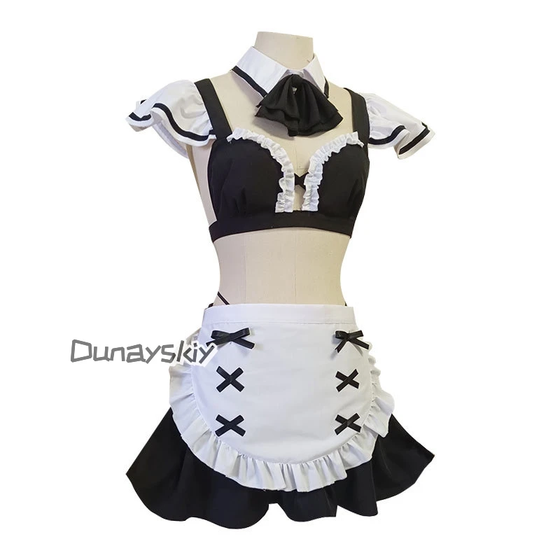 Anime Dress Up Kitagawa Marin Cosplay Costume Maid DRESS With Necklace Navy Style Swimsuit Halloween Carnival