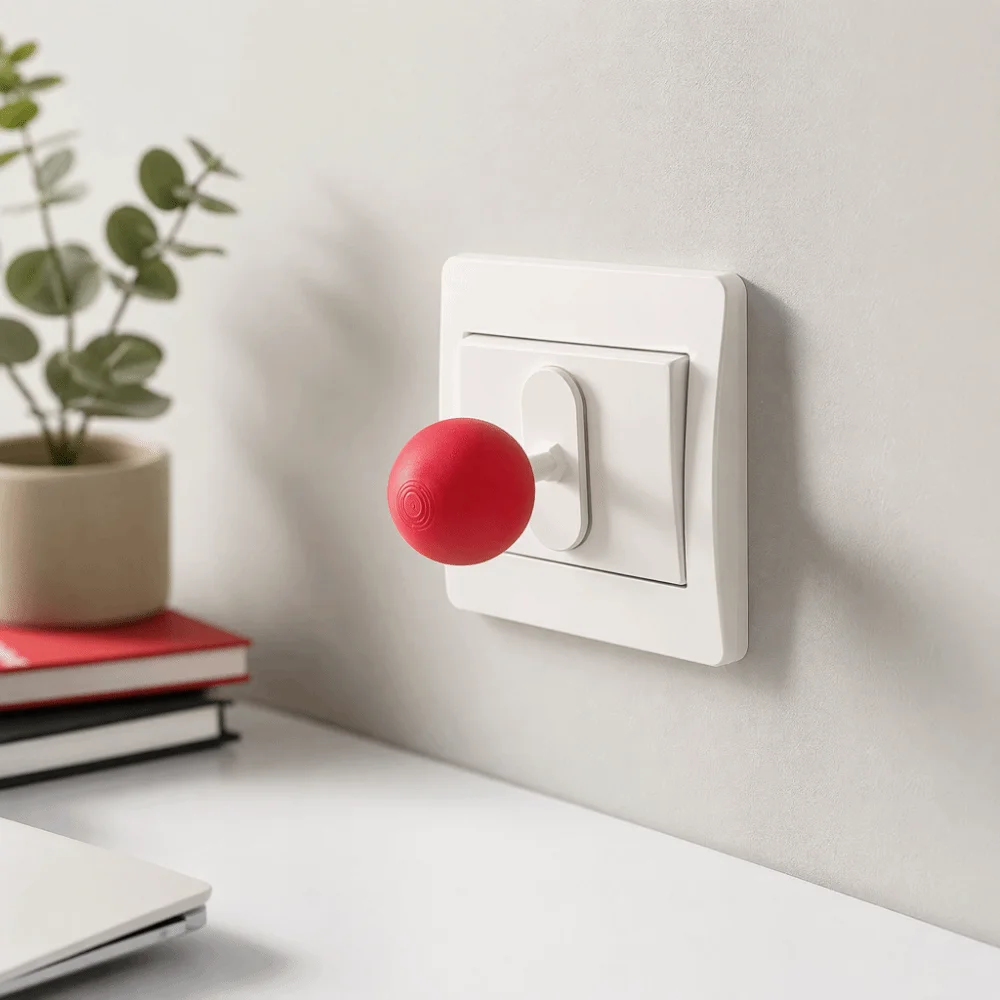 Fun 3D Printed Switch Lever Cover Fun Design Cute Style 3D Printed Cover Personalized Lamp Accessory Office Decor