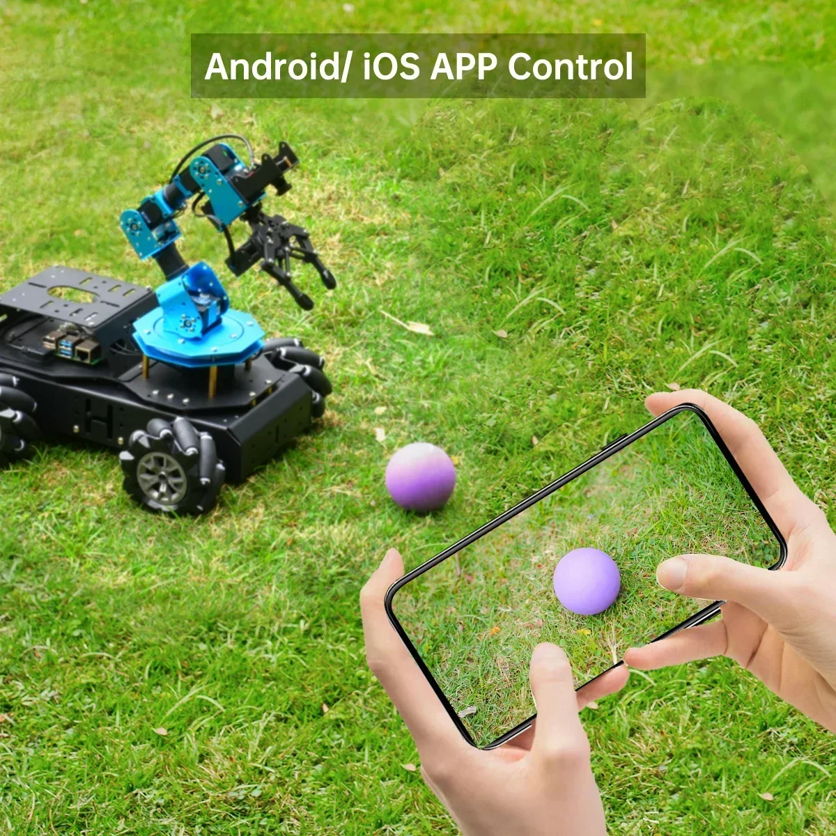 جديد في المخزون طقم أذرع آلي Hiwonder ArmPi Pro Raspberry Pi ROS AI Vision 6DOF مع 360 ° هيكل عجلة ميكانوم رباعي الدفع #5