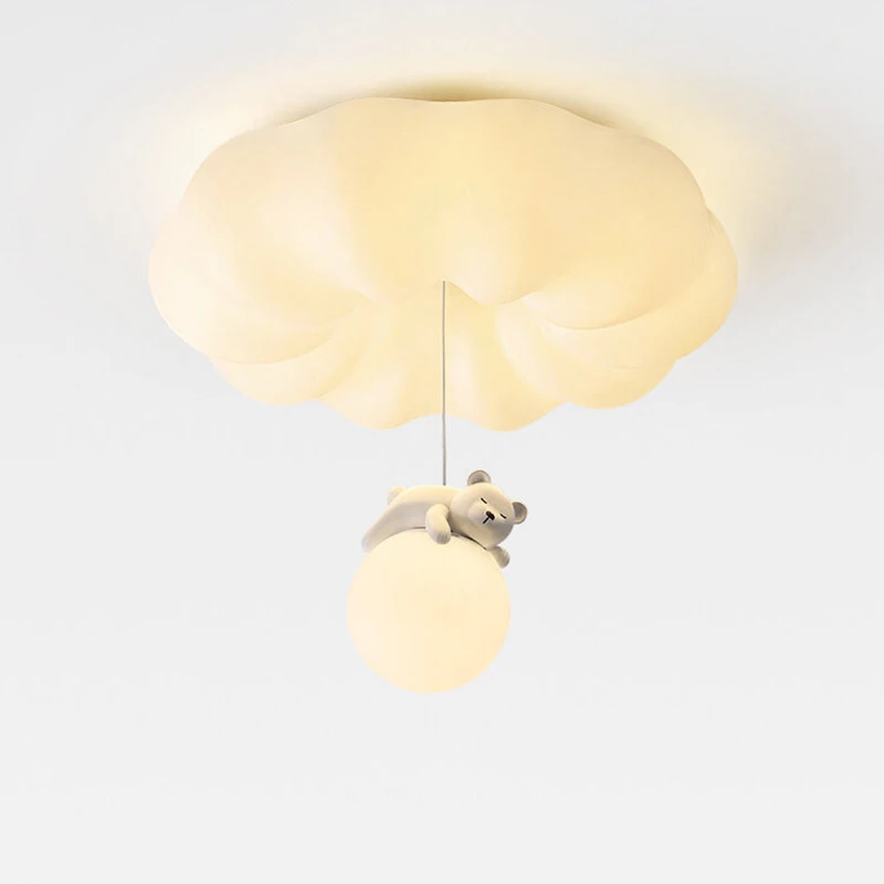 

Pumpkin Cloud White Bear Ceiling Lights LED Children's Room Light Modern Warm Nursery Baby Room Boy Girl Bedroom Ceiling Lamps