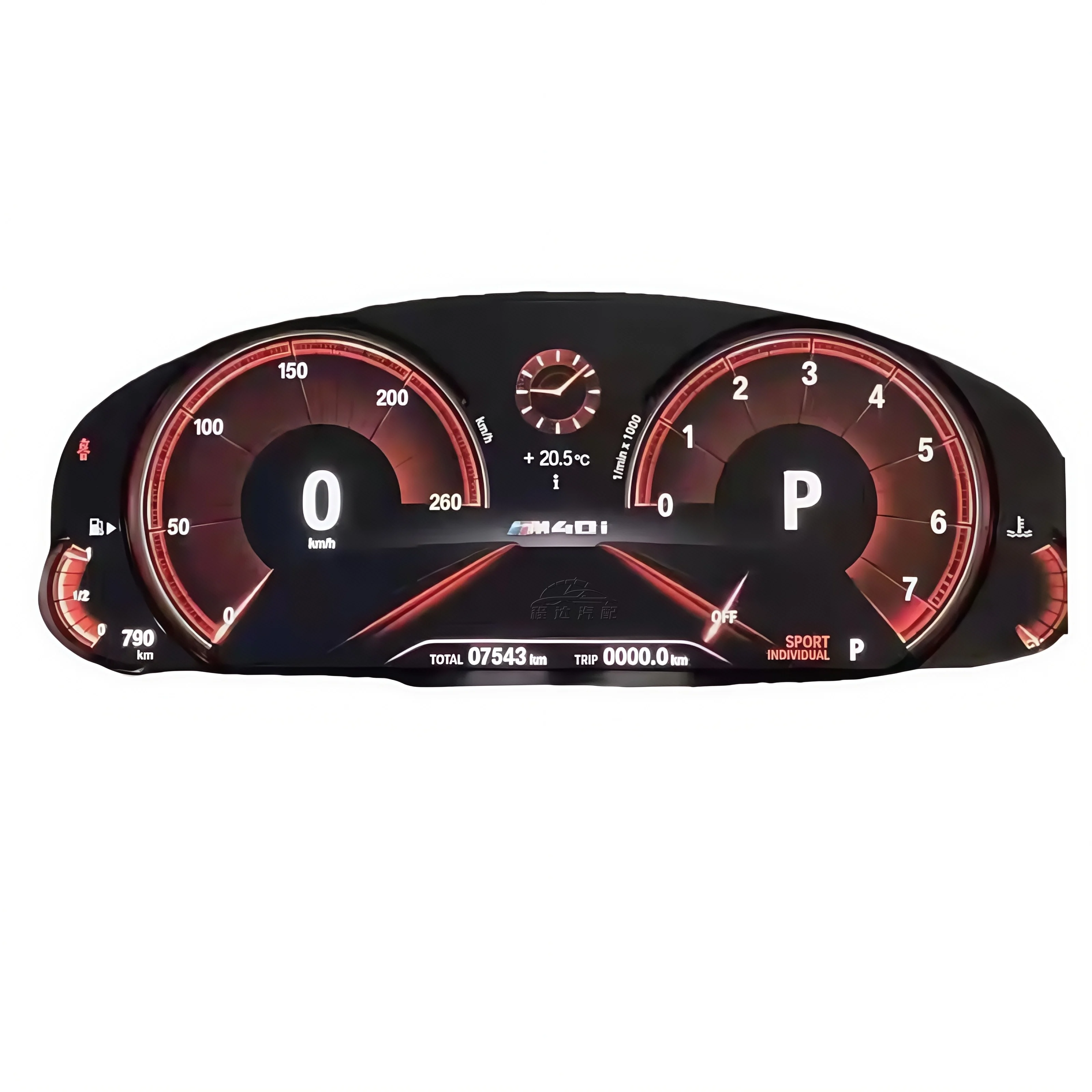For 5 Series Car Instrument Color Digital Instrument Speed Oil Gauge Suitable for G30 X3 G01 X4 G02 ID6 Full LCD Display