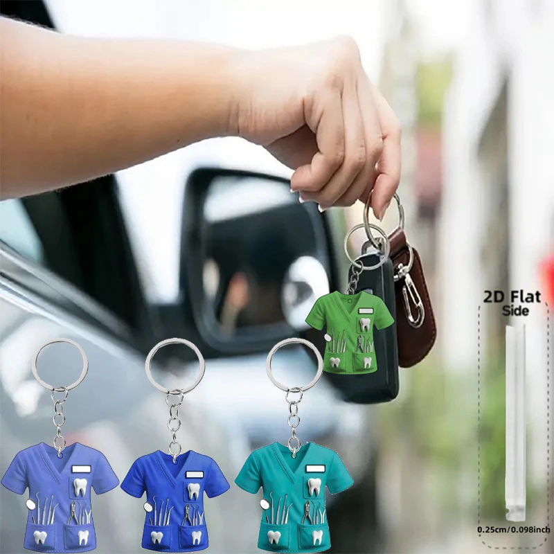 

2D форма медсестры, сумка, кулон, тематическое украшение для врача, акриловый брелок, ювелирное изделие, кулон, орнамент, подвесное украшение