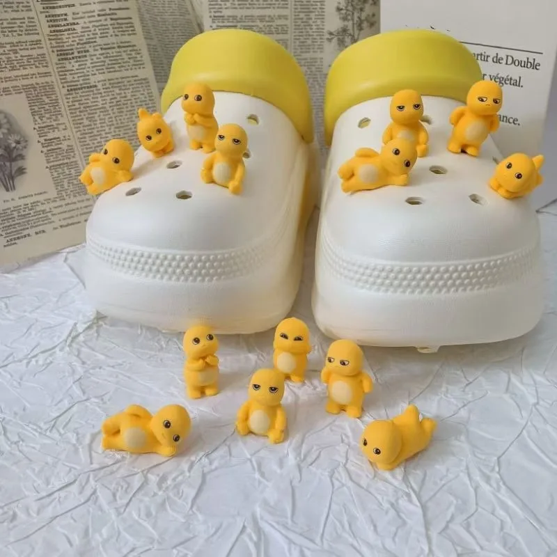 

Новые милые подвески для обуви в мультяшном стиле с отверстиями, аксессуары, пряжка для обуви, милый мини-саленький дракон, 3D обувь, цветы, украшения для обуви «сделай сам»