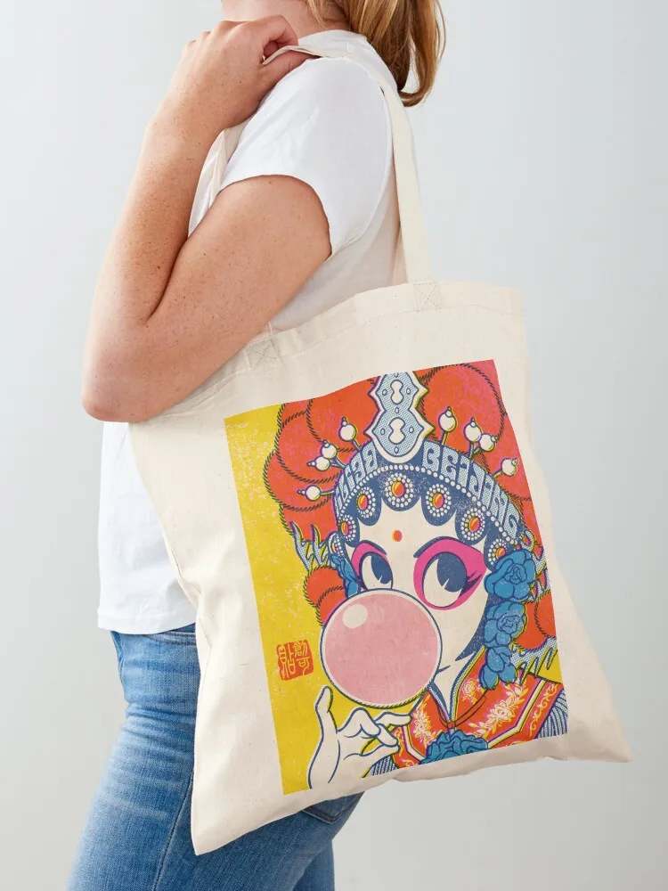 Pop Opera Tote Bag shopping trolley bag supermarket folding bag bags woman 2026