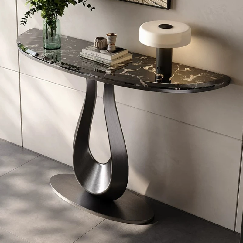 Living Room Entrance Table Modern Luxury Stone Display Stand Cabinet Entryway Console Tables Hallway Console Home Furniture