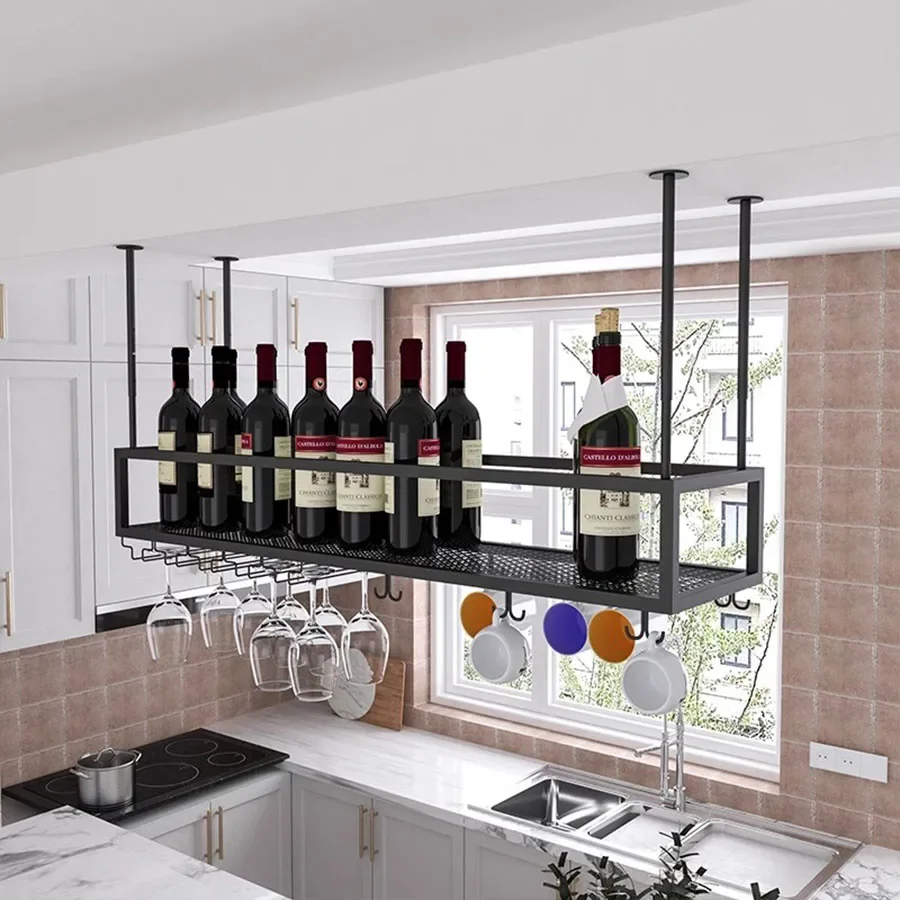 

Hanging Black Bar Cabinet Design Display Living Rooms Metal Modern Narrow Square Wine Rack Small Vinotecas Ideas Furnitures
