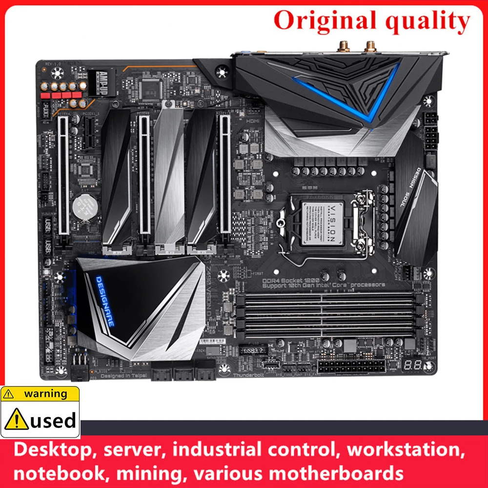 For Z490 VISION D Motherboards LGA 1200 DDR4 128GB ATX Intel Z490 Overclocking Desktop Mainboard M.2 NVME III USB3.0