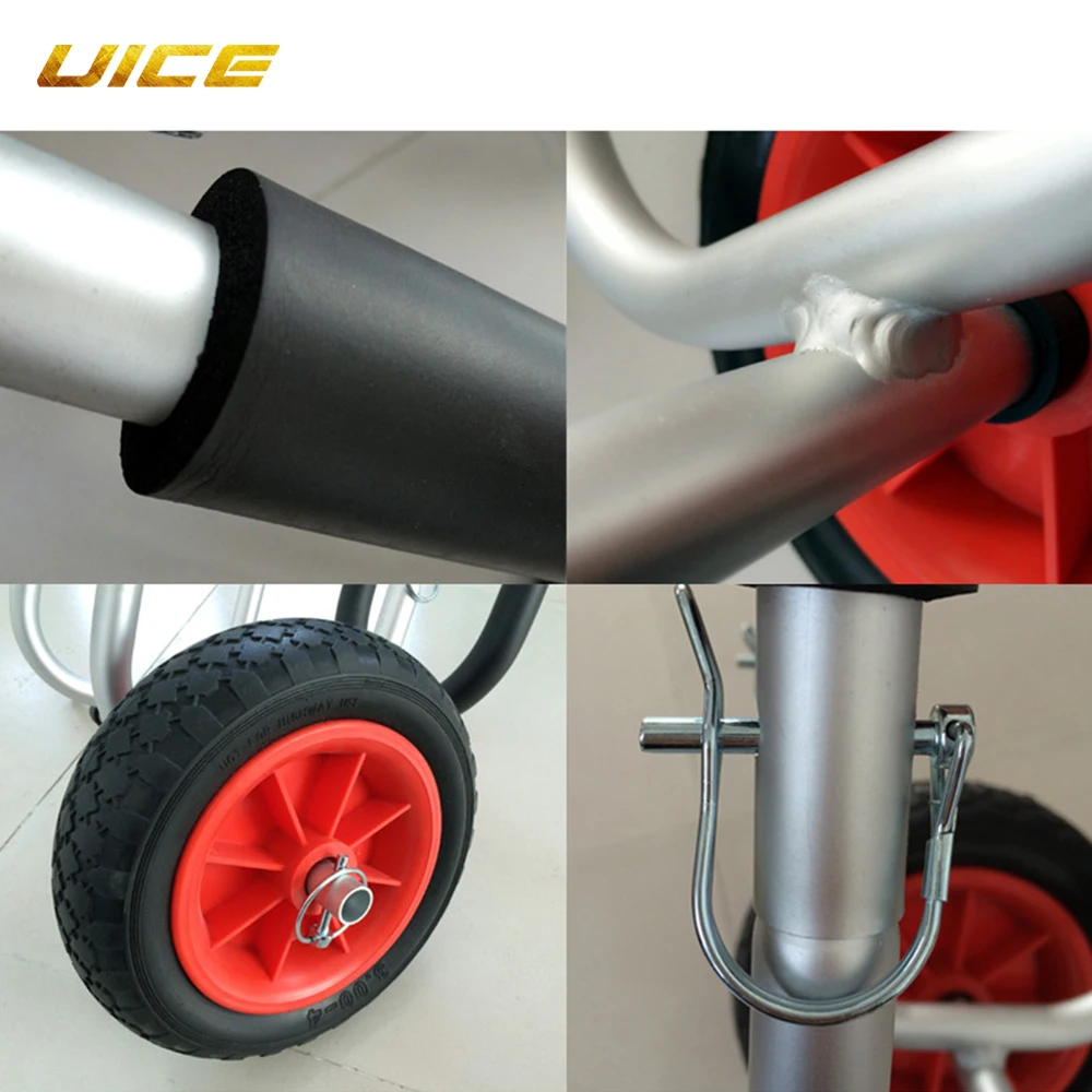 Carrello per Kayak capacità di carico carrello portaoggetti pieghevole a risparmio energetico a due ruote per carrello porta canoa Kayak