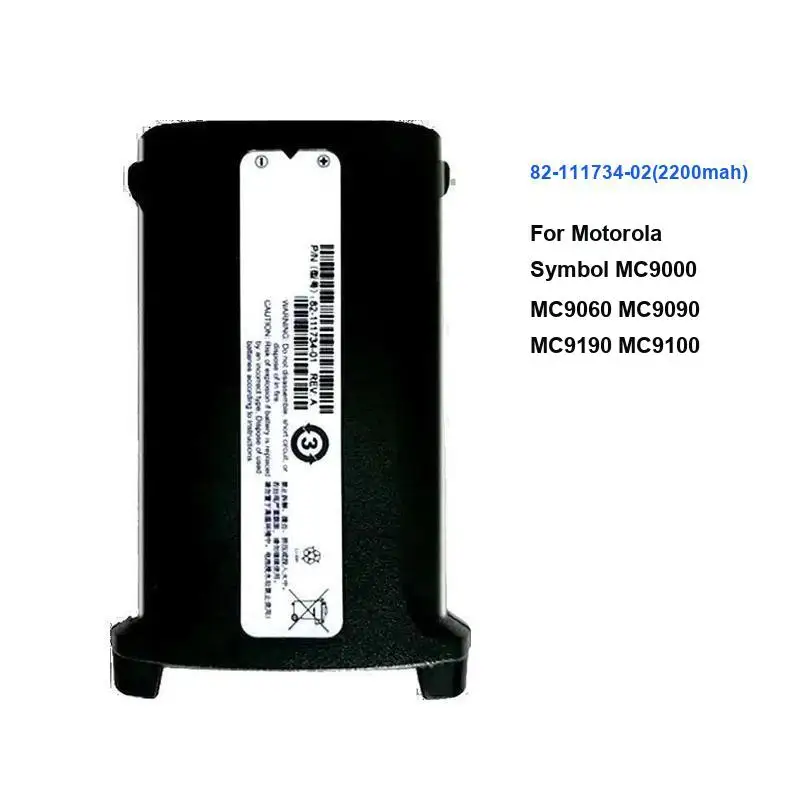 2200Mah High Quality Battery For Motorola Symbol MC9000 MC9060 MC9090 MC9190 MC9100 Long Lasting 82-111734-02 Barcode Collector