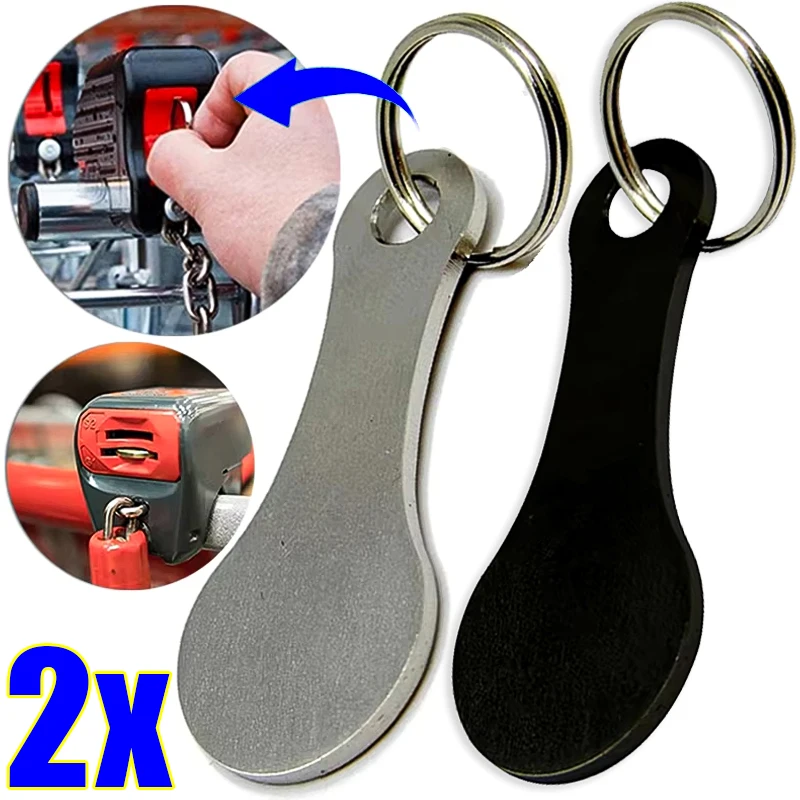 1/2pcs Shopping Cart Token Keychain Outdoor Backpack Portable Keychain Hooks Aluminum Alloy Ring Buckle Practical Accessories