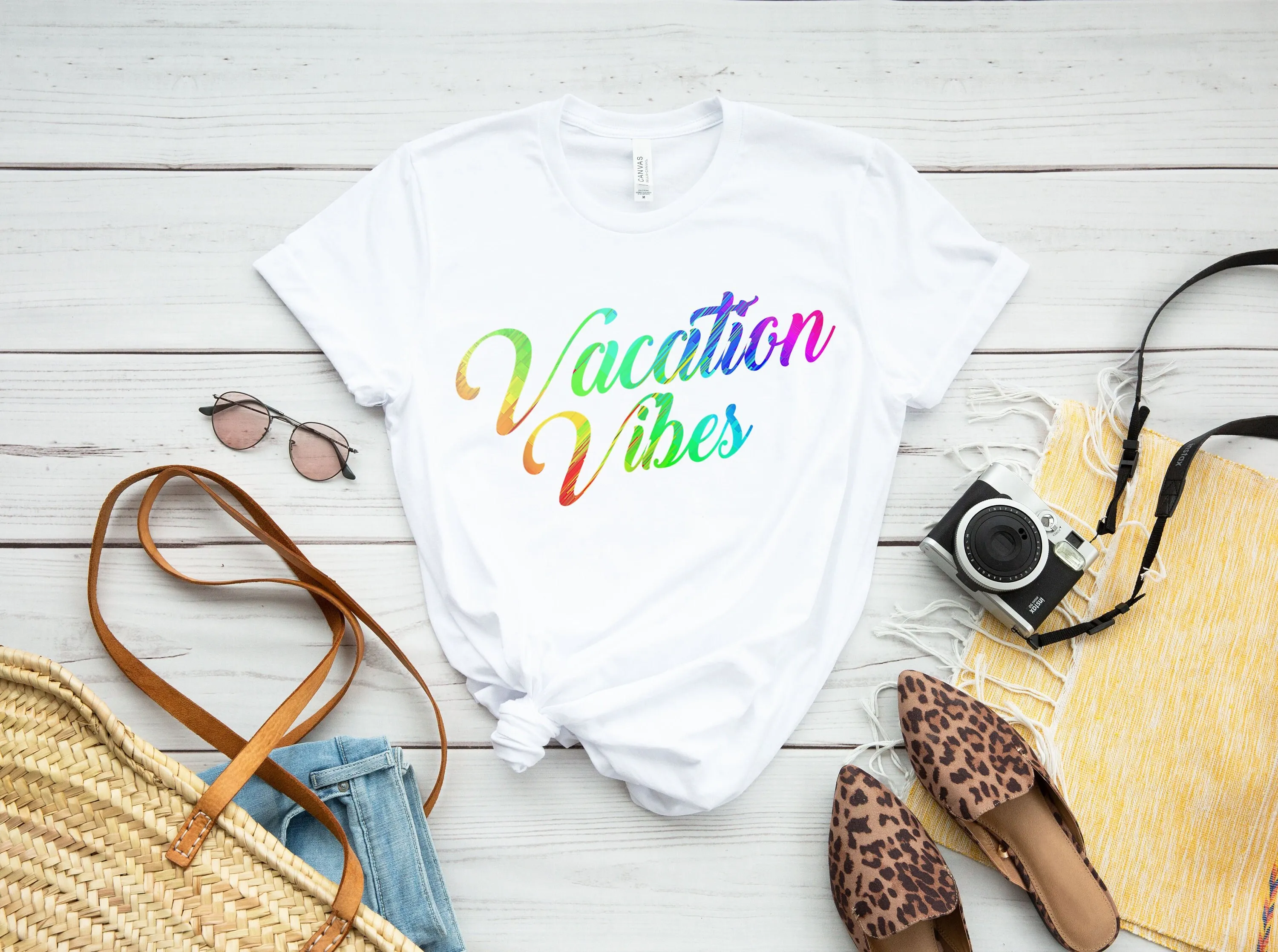 Vacation Vibes T Shirt Camping Travel Adventure Road Trip Lover