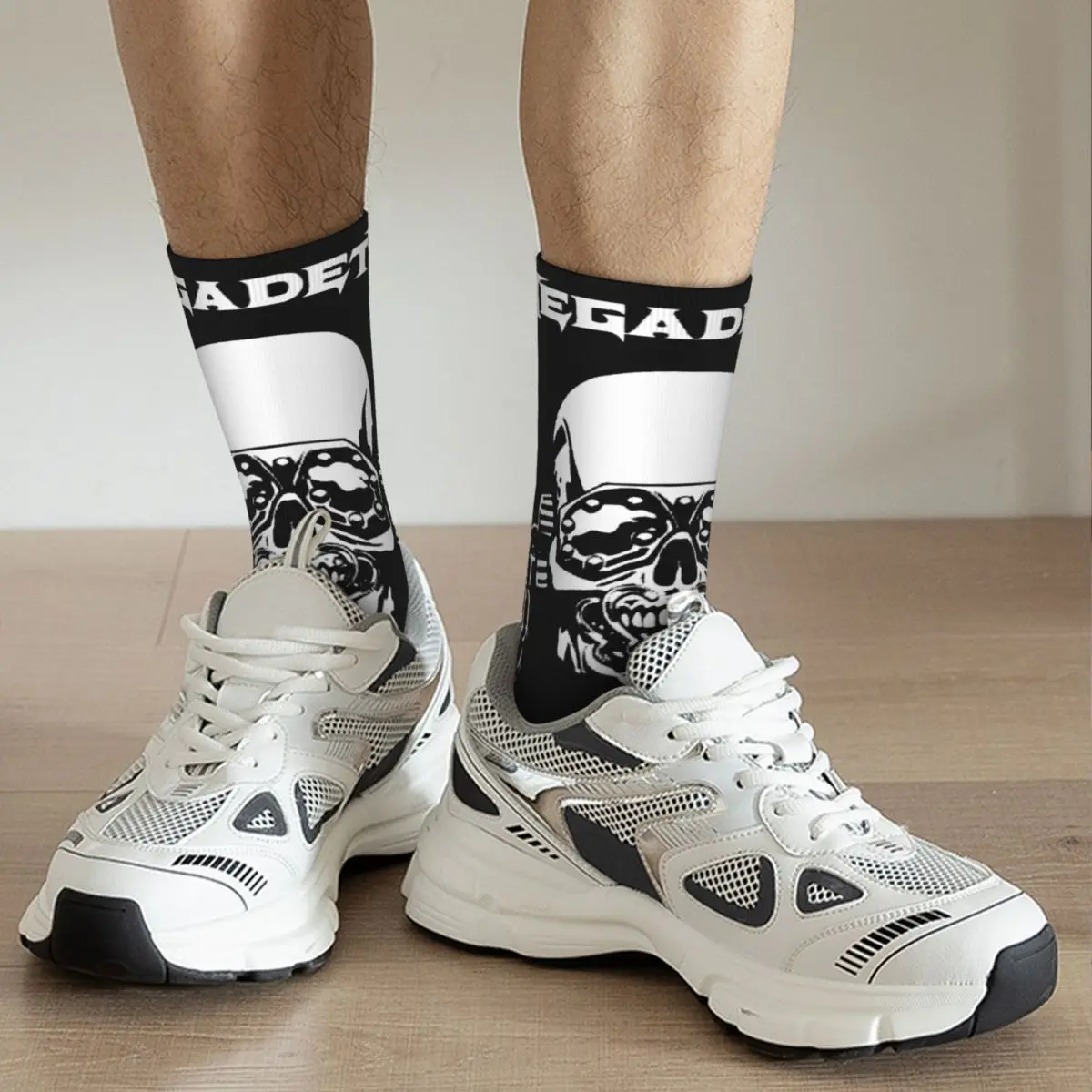 Men Women Megadeths Metal Rock Band Kuping Mega Socks Super Soft Fashion Socks Harajuku Merch Middle Tube Socks Best Gift