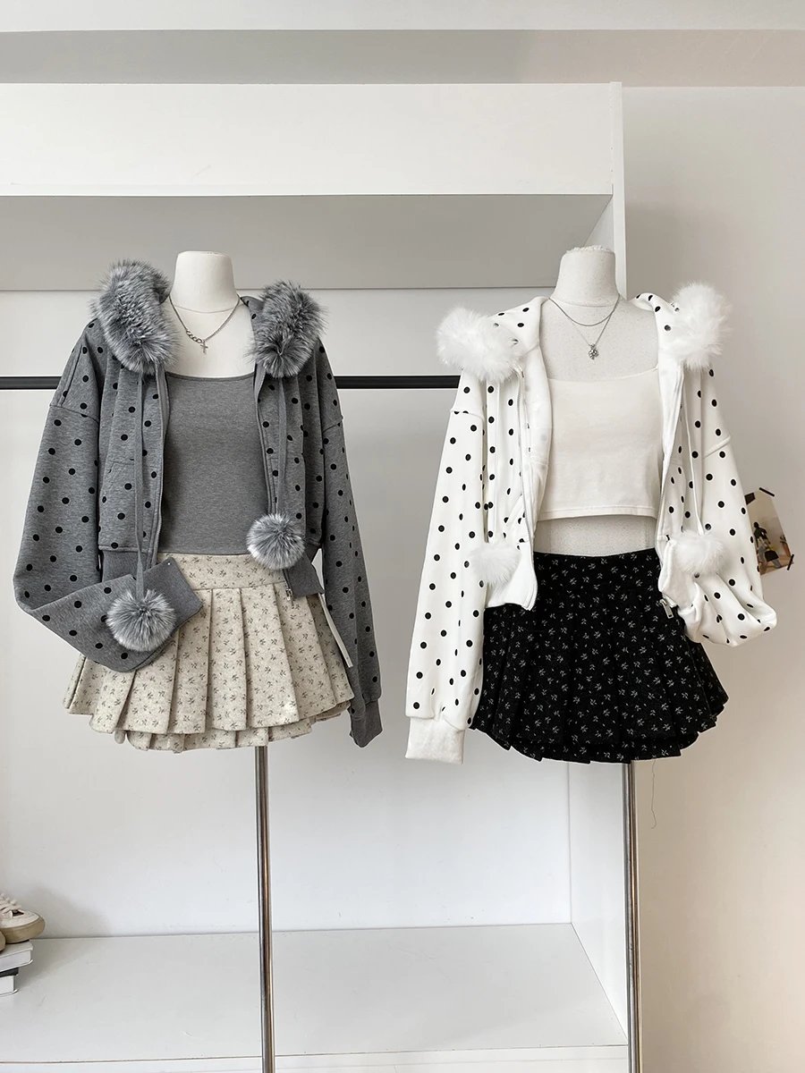 

Ретро-юбка с цветочным принтом, женская, с высокой талией, осенне-зимняя, новая, элегантная, универсальная, плиссированная, для повседневной носки, из полиэфирного волокна