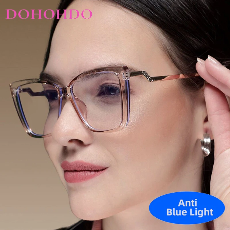 

Vintage Metal Cat Eye Glasses Women Man Luxury Brand Designer Computer Games Anti-Blue Light Eyewear Unisex For Office Work Оч