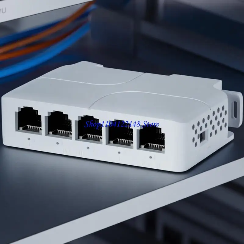 P9FA 5 Port POE Extender 90W Input 1 in 4 Out Networks Switches Extender Passthrough Switches For Long Distances Networks
