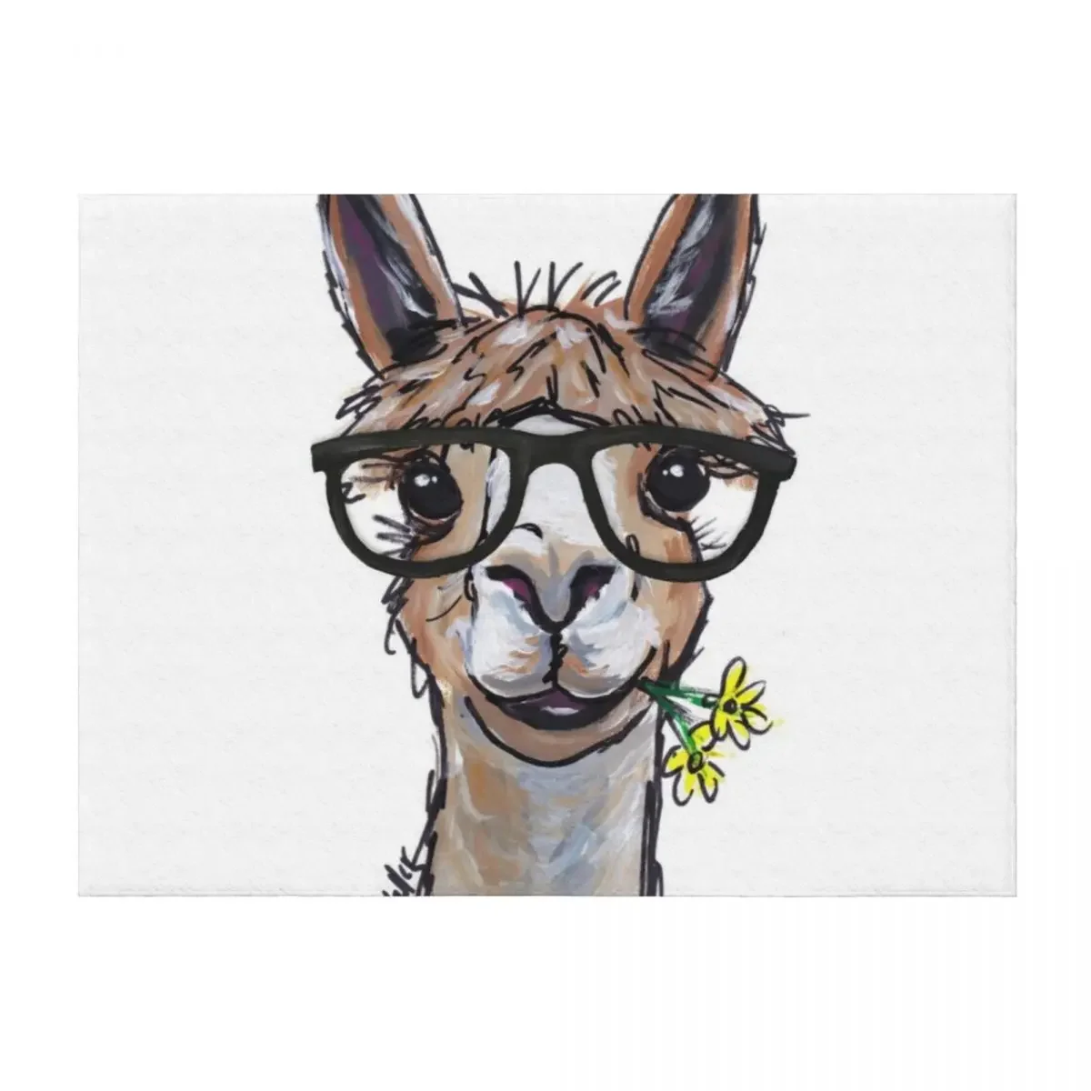 

Alpaca art, alpaca with glasses art, cute alpaca art Throw Blanket Sleeping Bag Blankets For Baby Heavy halloween Blankets