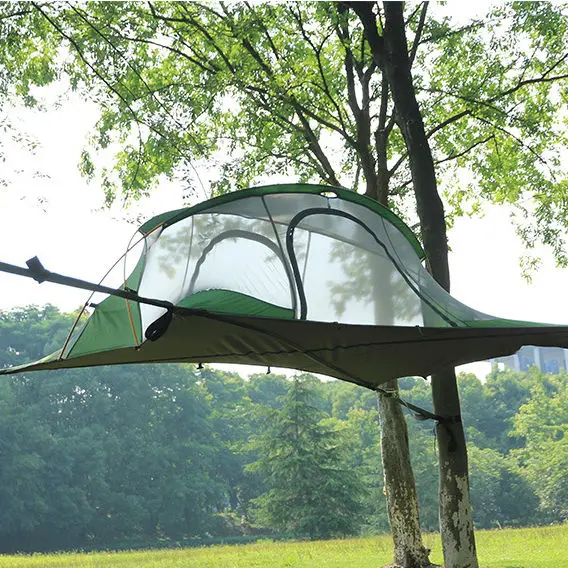 Luxury Large Size Portable Waterproof 2 Persons Green Hanging Camping Tree Tent