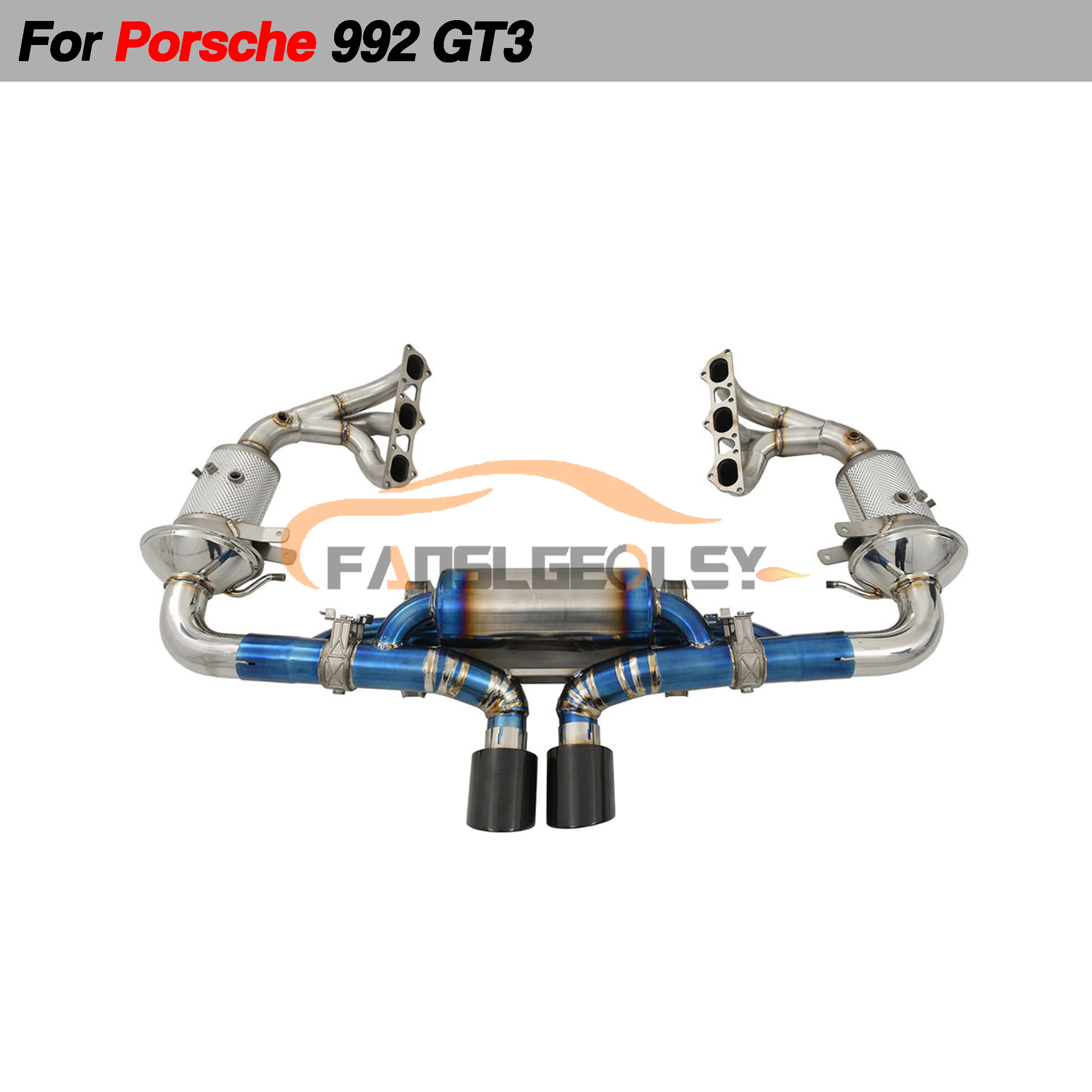 For Porsche 992 GT3 Titanium Alloy Catback Performance Exhaust System Valve With Muffler Pipes Tuning exhaust assembly