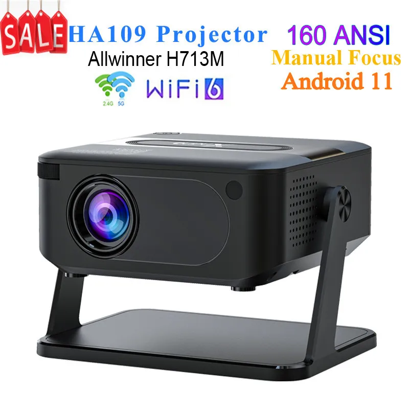 جهاز عرض ذكي HA109 H713M 160ANSI 720P BT V5.0 Android 11.0 Wifi6 2.4G/5G Android Projector