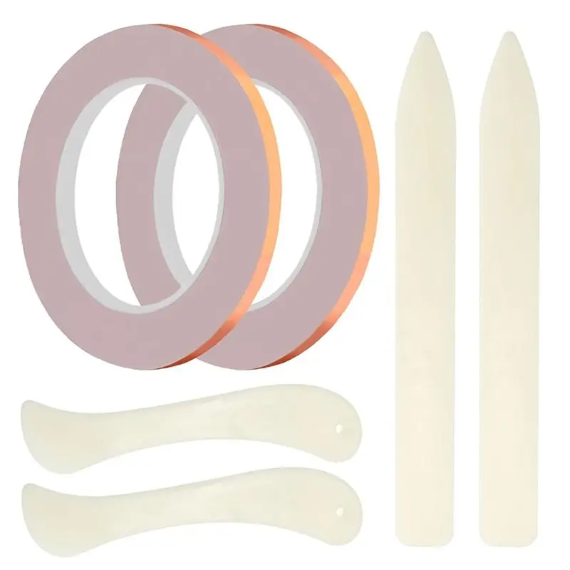 

2 рулона (36 ярдов) лента из медной фольги на медной основе для изготовления витражей и поделок своими руками, отдельные принадлежности для быстрого использования-