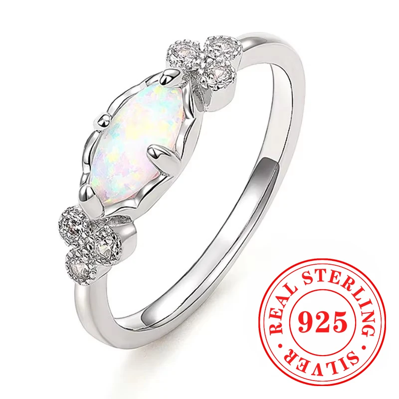 

Huitan уникальные кольца из стерлингового серебра 925 пробы с опалом для женщин, годовщина свадьбы, темперамент, элегантные женские кольца, изящные ювелирные изделия