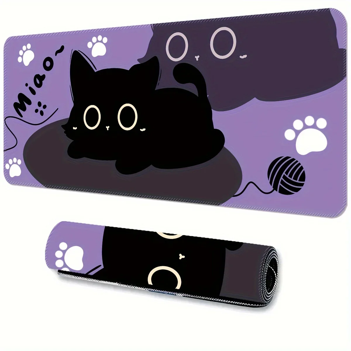 

Purple mouse pads and black cat rubber anti-slip and waterproof computer accessories are ideal choices for offices and gamers