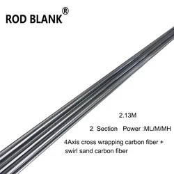 Rod Blank 2.13M 2 Sections Big Tapered Carbon Fiber Rod Blank XF Lure Fishing Rod Building Component Pole Repair