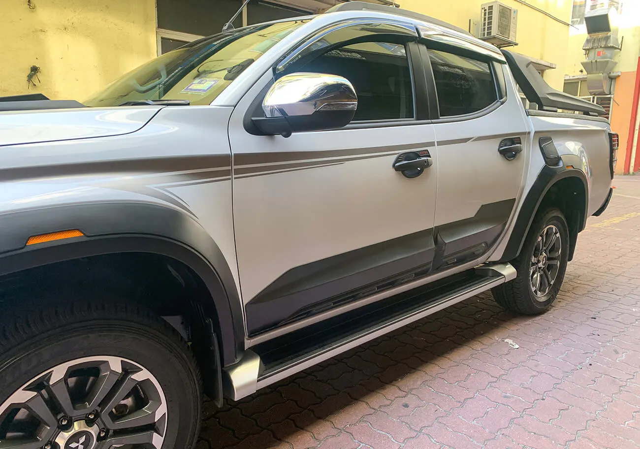 Matte Black Side Body Cladding FOR Mitsubishi Triton 2019-2023 Mitsubishi Strada Strakar Mitsubishi Barbarian Car Accessories