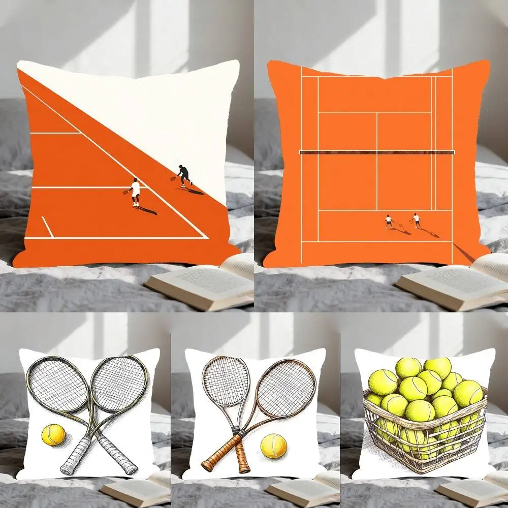 Tennis Sports Pillow Case Cushion Cover Polyester Pillowcase Decorative Sofa Cushion Pillowcase Home Decor