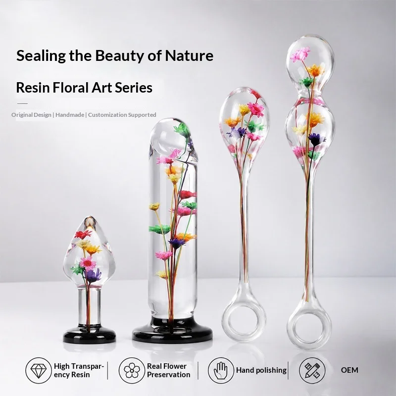 Creative Clear Resin Flower Art Figurine Star Bloom Sculpture Craft Home Decor Statue Desktop Living Room Office Shelf Ornament