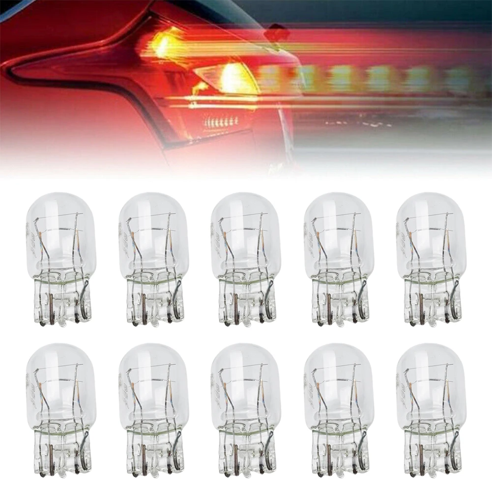 Brand New High Quality Tail Light Spare Parts Stop Brake T20 Turn Signal 10pcs 21/5W 4300K Clear Halogen Replacement