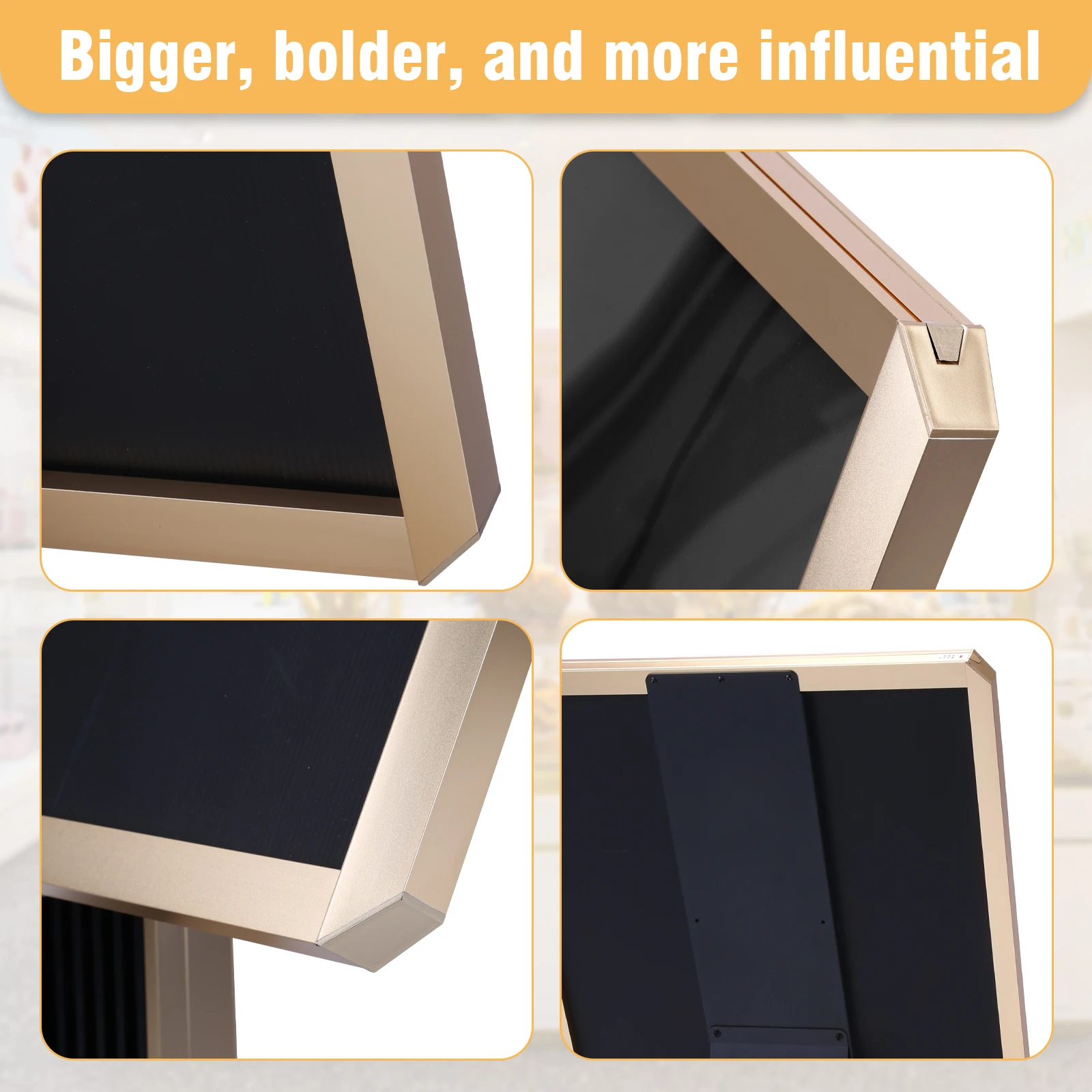 

Sign Holder Floor Stand Adjustable Pedestal Poster Banner Stand with Snap-Open Frame Display for Malls Schools Restaurants