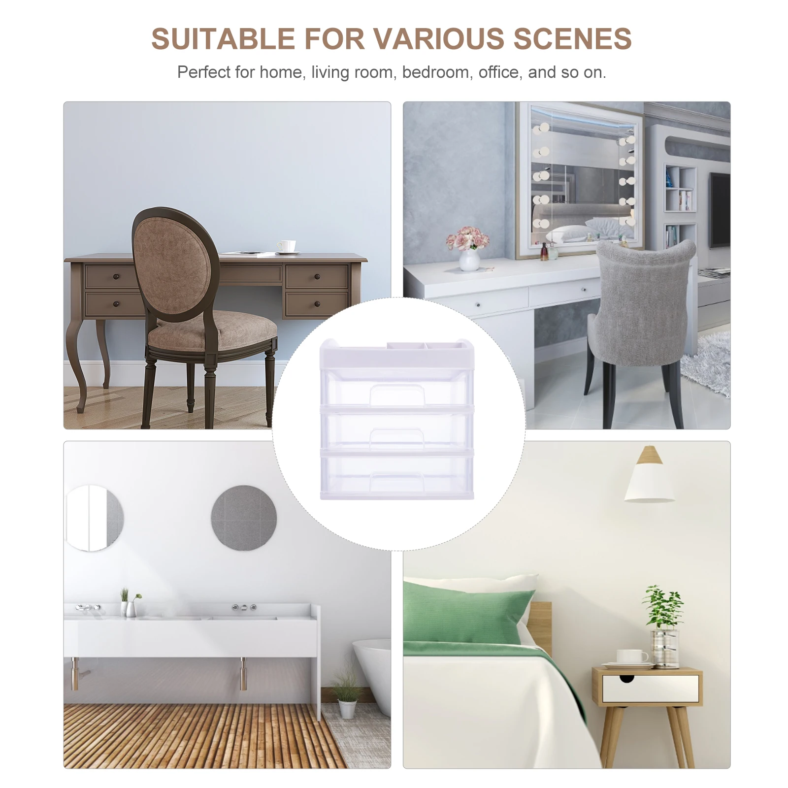 

Multi-layer Storage Box Cosmetics Boxes Transparent Home Organizers Sundries Desktop Clear Container