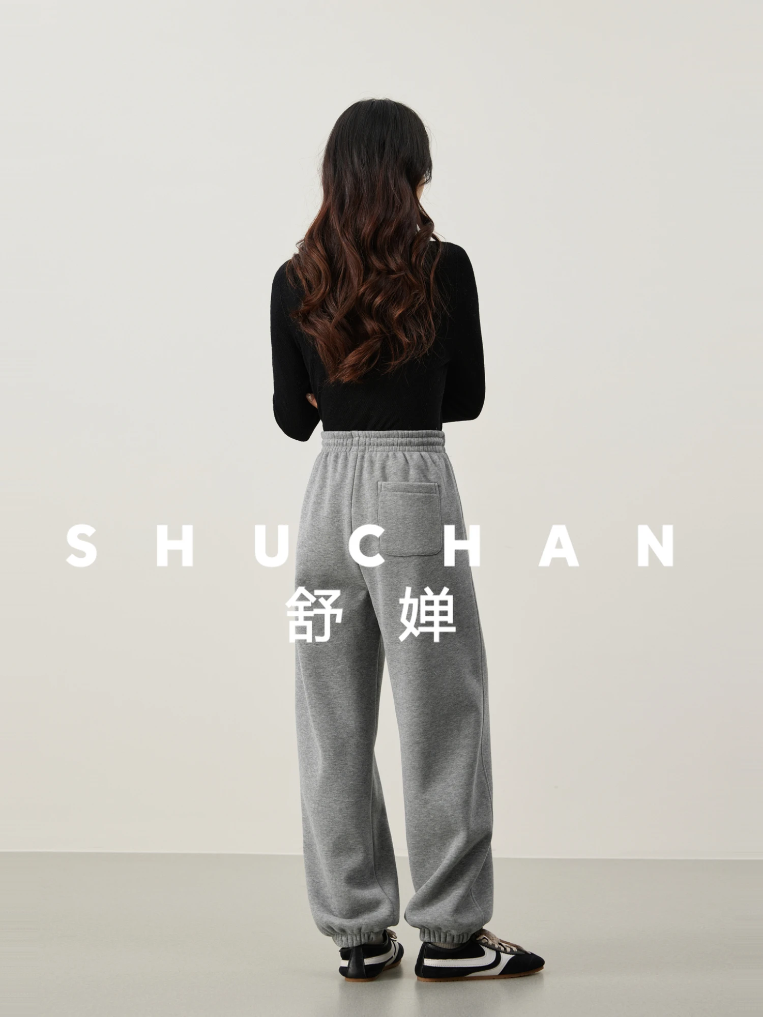 Système de guérison d'hiver, pantalons décontractés en velours de coton à haute proportion, pieds noués chauds, pantalons de survêtement blancs pour femmes