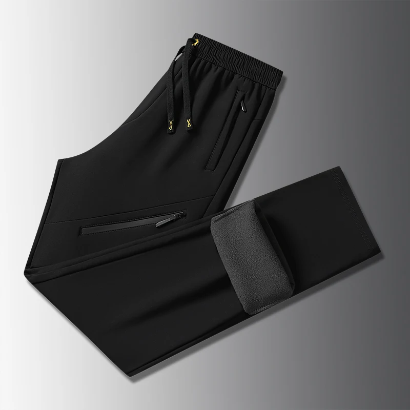 

Men's Lightweight Outdoor Sports Pants Men's Casual Pants Windproof Waterproof Warm Fleece Men's Sports High Elasticity Pants