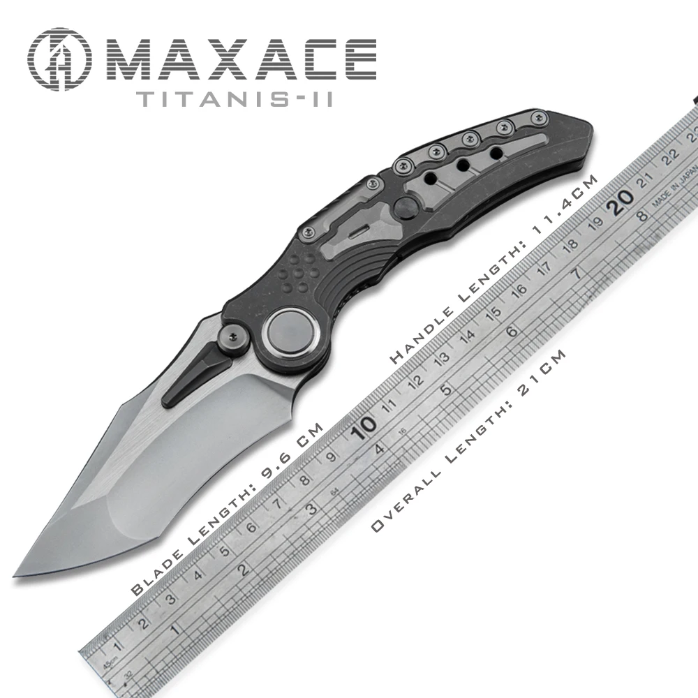 Maxace Titanis-II Folding knife camping portable outdoor fruit knife  Survival Self-defense Collection And Gift pocket knife