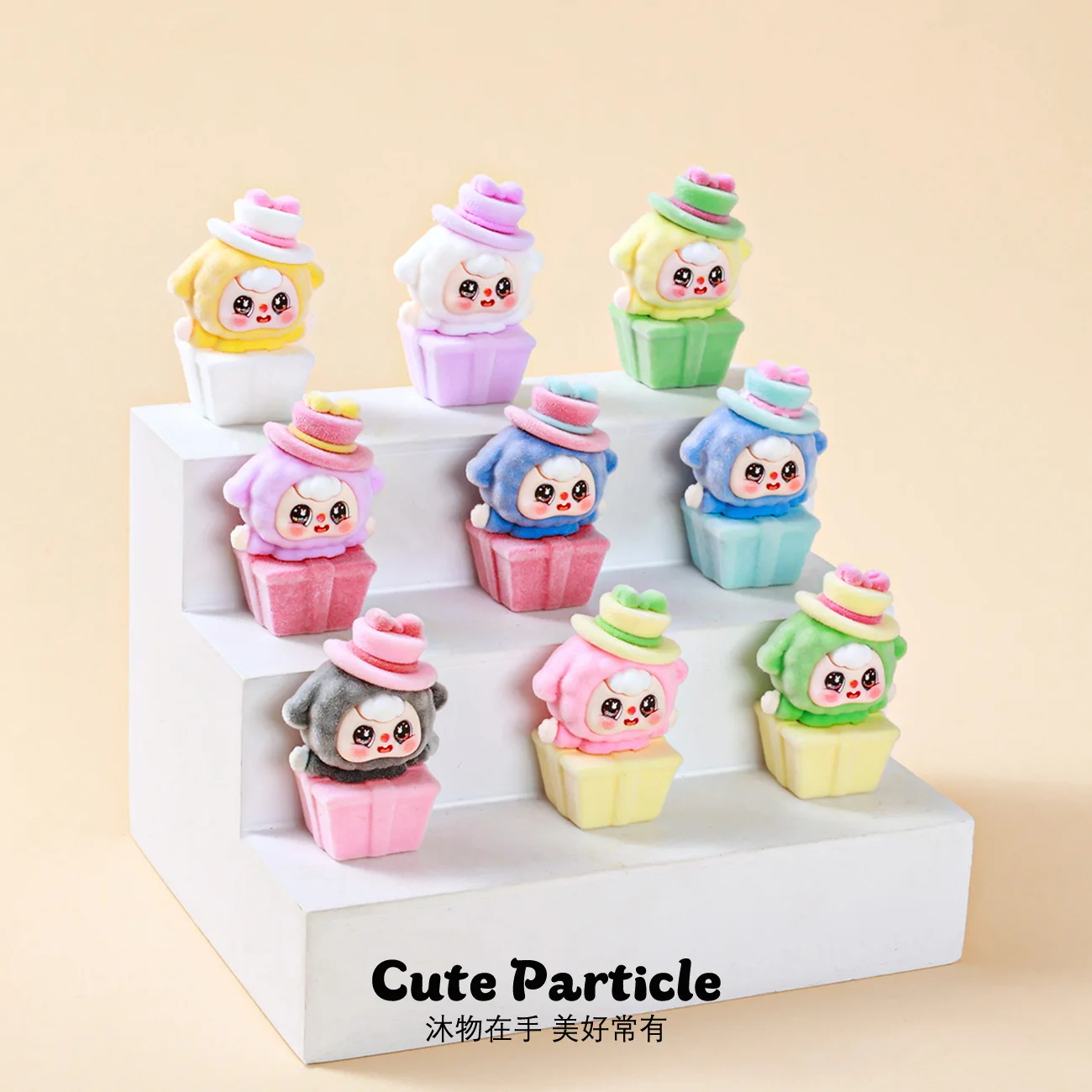 9 piezas para Baby Three adornos de escritorio, decoraciones de escritorio, lindos accesorios de resina DIY, decoraciones de coche, regalos