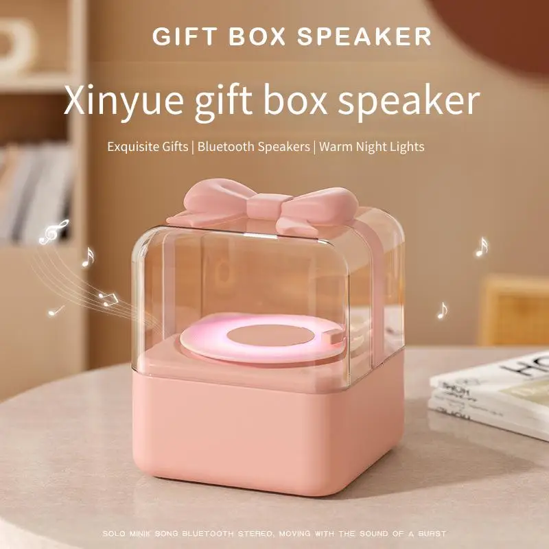 Portable Bluetooth Speaker High Aesthetic Value Small Subwoofer Outdoor Home Desktop Karaoke Sets with Mic for Friend Best Gifts