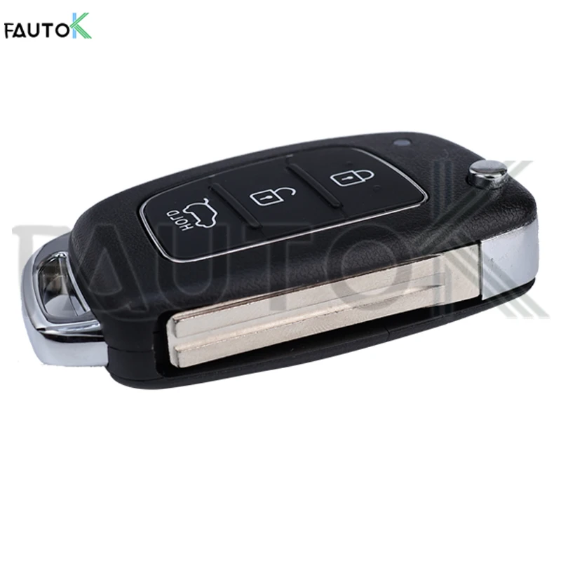 3/4 кнопки Keyless Go Smart Remote Control Flip Folding Car Key Shell для Hyundai IX35 IX45 Accent I40 HB20 SANTA FE Solaris