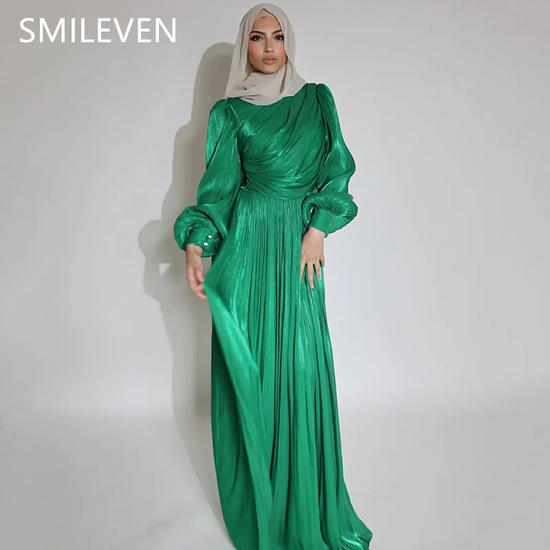 

Smileven A-line Green vestidos de fiesta Evening Gowns Saudi Arabia Luxury فساتين سهرة Formal Occasion Dresses Customized 2025