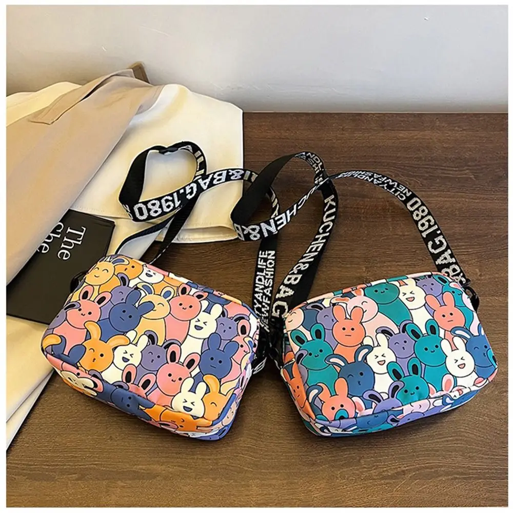 Large Capacity Shoulder Bags Stylish Oxford Cute Cartoon Rabbit Crossbody Bags Messenger Bags Women Girls