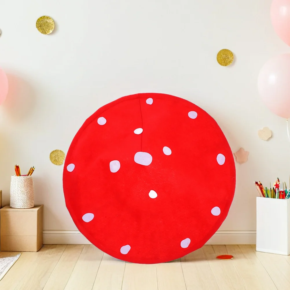 

2Pcs Red Mushroom Party Hat Dots Printing Wide Brim Novelty Accessory for Adults Themed Festivals Cosplay