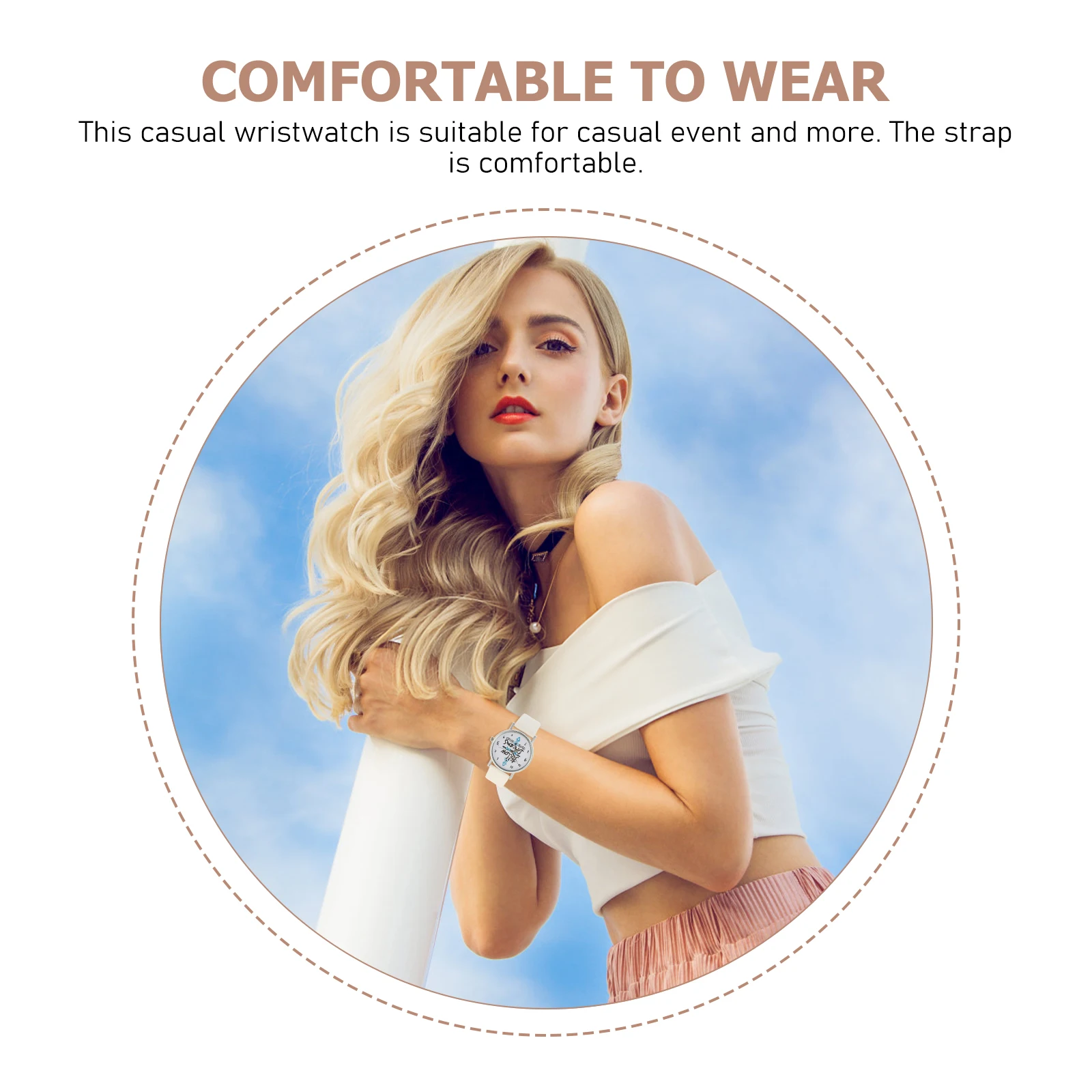 

Stylish Women Wristwatch Set with Bracelet Pearl Design Lightweight Alloy Watch for Girls Gift Leisure Wear Quartz Movement