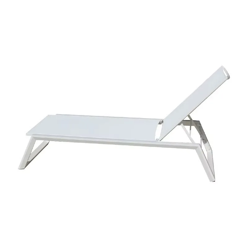 Aluminum Modern Outdoor Sun Lounger Recliner Daybed with Cushions Weather Resistant Tilting for Commercial & Residential Use