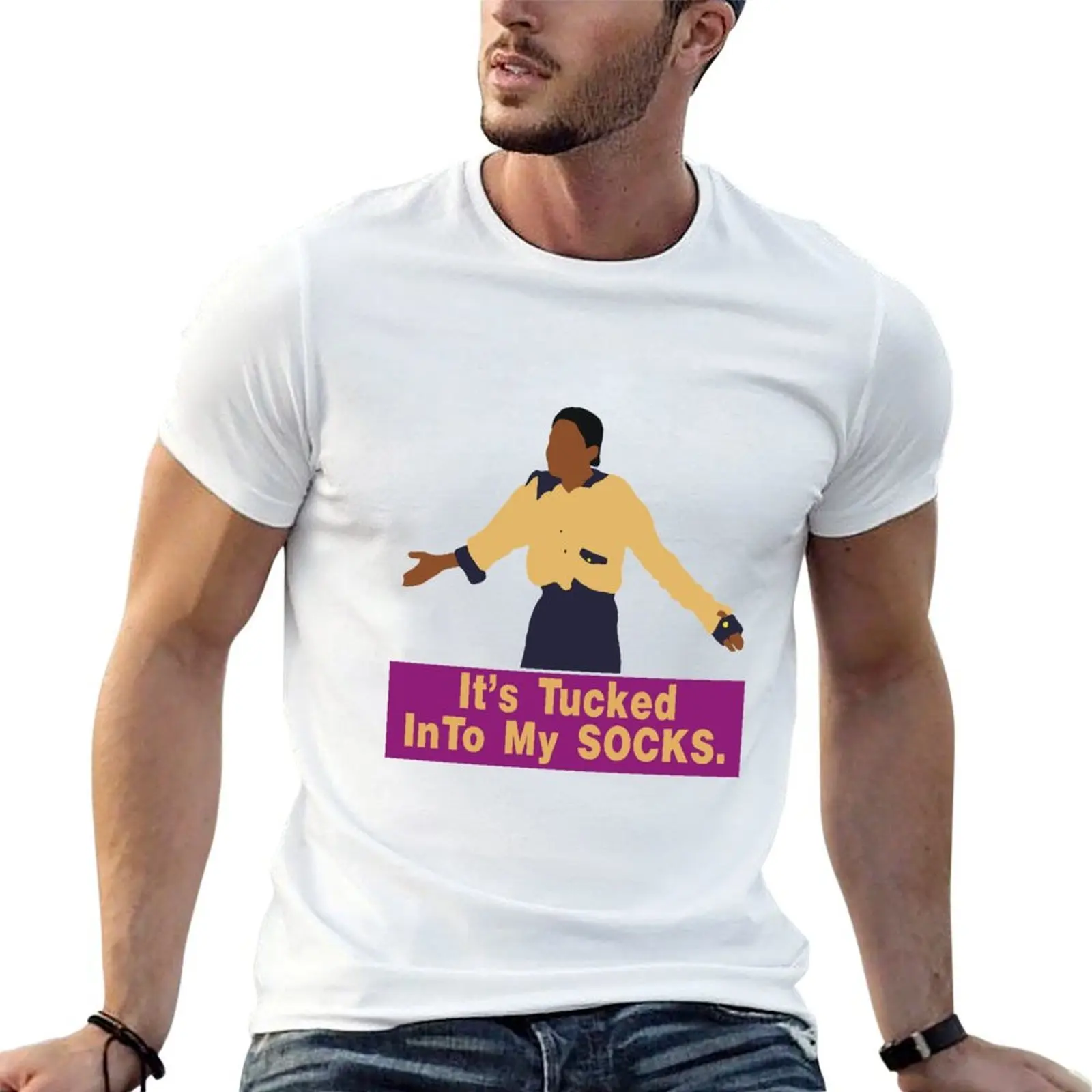 It's Tucked Into My socks T-Shirt Sweat Absorbing Sports Tee Shirt